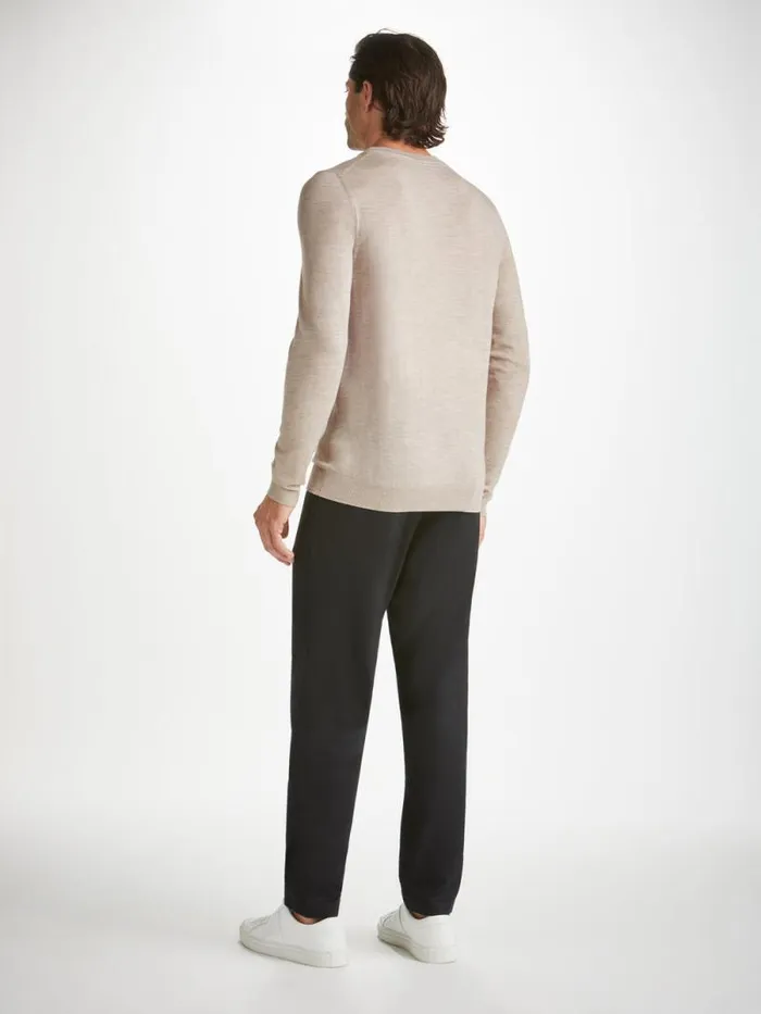 Derek Rose Merino Sweaters and Hoodies Men Sweater Orson Merino Wool Oat