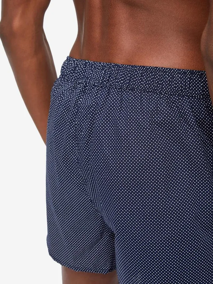 Derek Rose Modern Fit Boxer Shorts Men Modern Fit Boxers Plaza 21 Cotton Batiste Navy