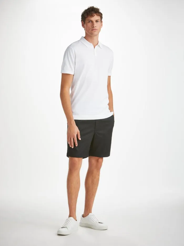 Derek Rose Sea Island Cotton Polo Shirts Men Polo Shirt Jacob Sea Island Cotton White