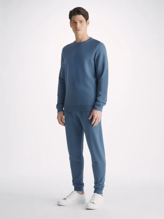 Derek Rose Sweatshirts Men Sweatshirt Quinn Cotton Modal Denim