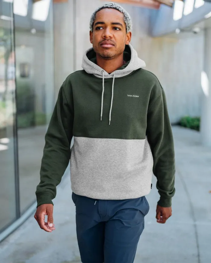 Divided Pullover Hoodie 8211 Dark Forest Mens Volcom Hoodies and Sweatshirts