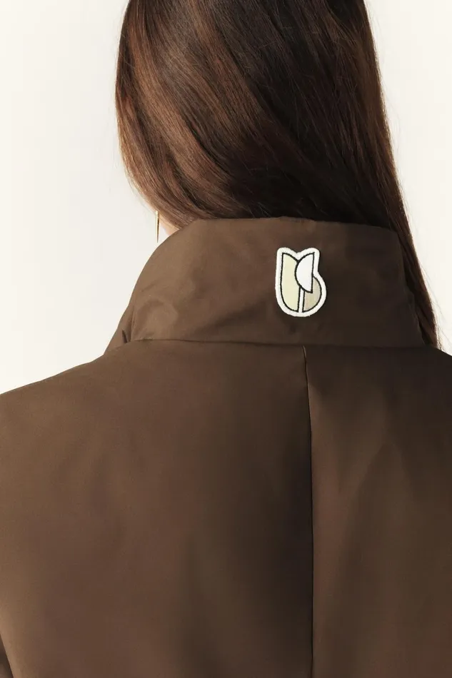 Down Jacket With Removable Sleeves Yaeli Brown Women Baandsh Jackets and Coats Down Jacket With Removable Sleeves Yaeli Brown Women Baandsh Jackets and Coats