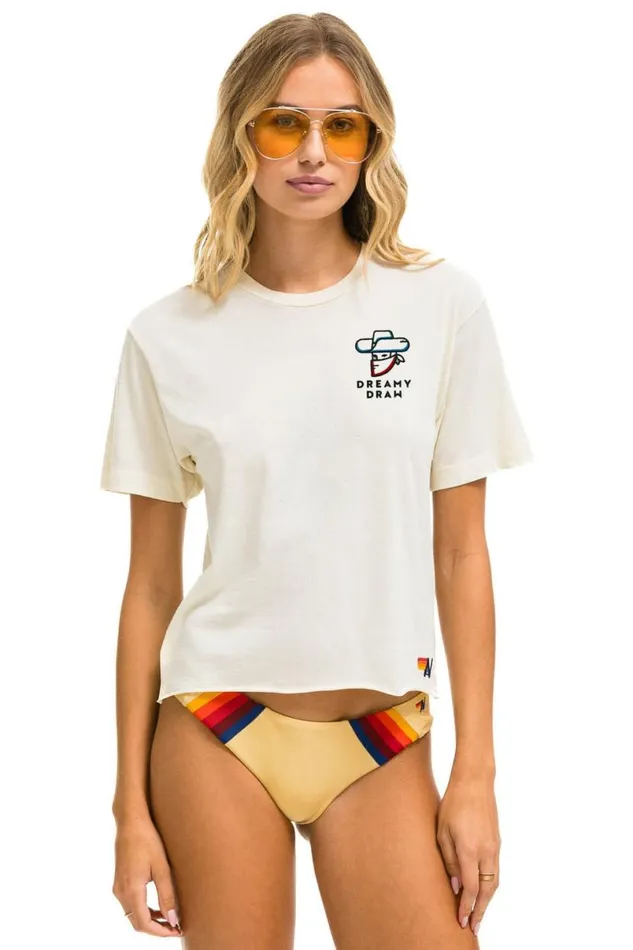 Dreamy Draw 2023 Boyfriend Tee 8211 Vintage White Women Aviator Nation Tees