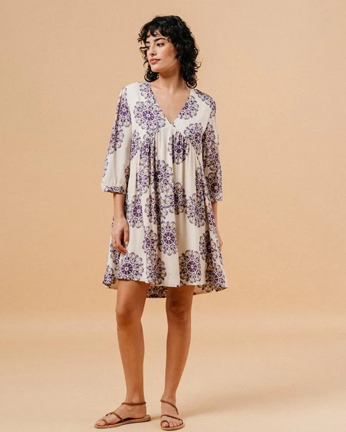 DRESS BEIGE MALIA Shop Grace and Mila Printed Dresses