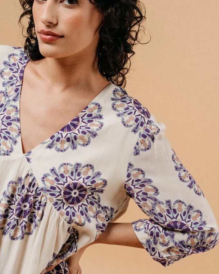 DRESS BEIGE MALIA Shop Grace and Mila Printed Dresses