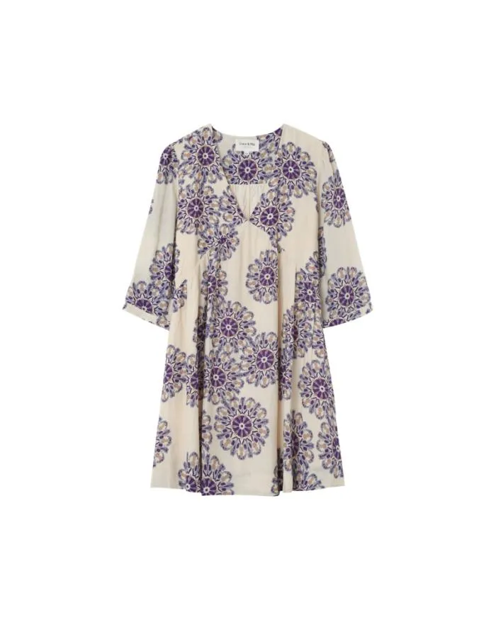 DRESS BEIGE MALIA Shop Grace and Mila Printed Dresses