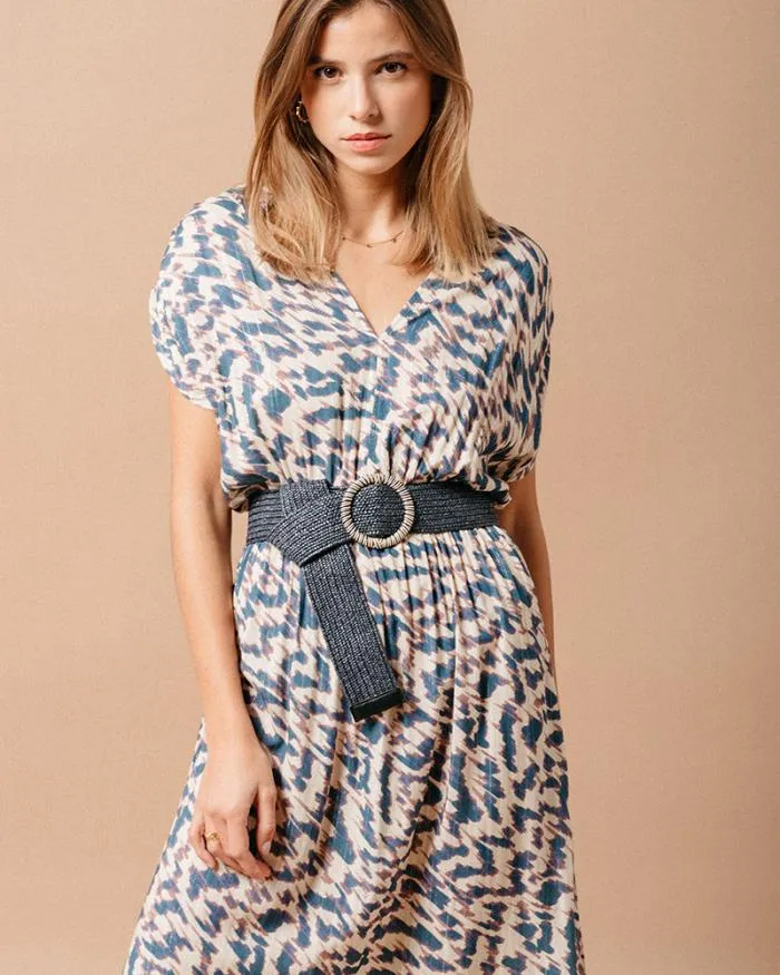 DRESS BLEU MARINE Shop Grace and Mila Printed Dresses
