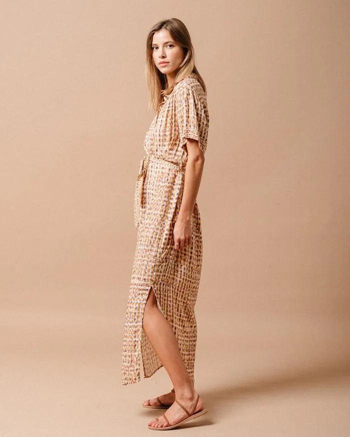 DRESS OCRE MAUVE Shop Grace and Mila Printed Dresses