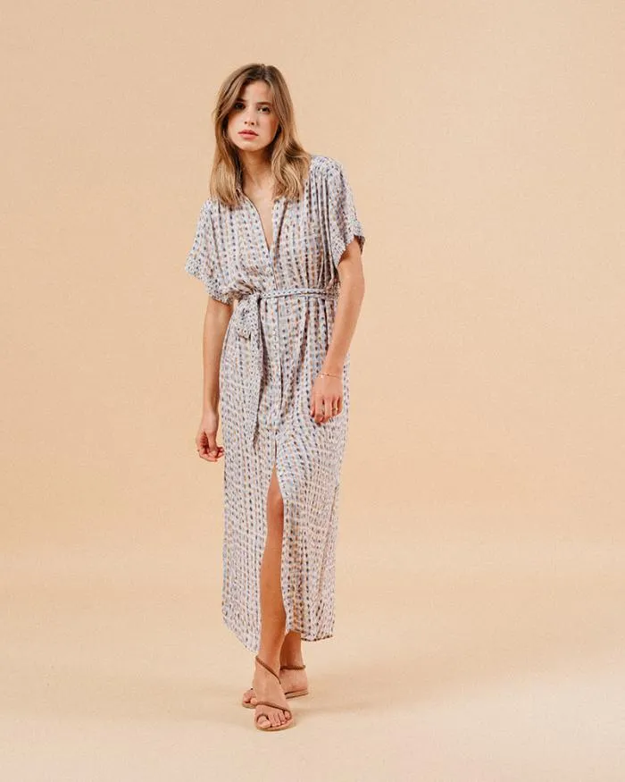 DRESS OCRE MAUVE Shop Grace and Mila Printed Dresses