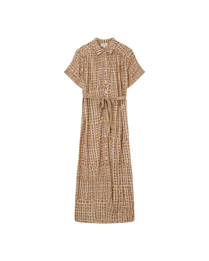 DRESS OCRE MAUVE Shop Grace and Mila Printed Dresses
