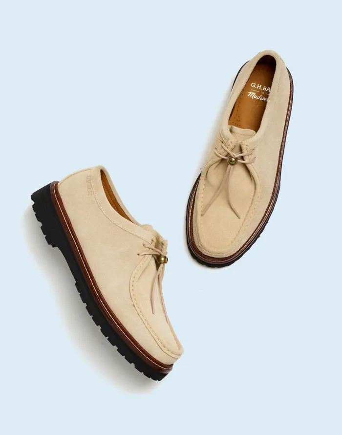 Dress Shoes and Loafers Men Madewell Madewell X GHBASS Wallace Suede Moc Off White
