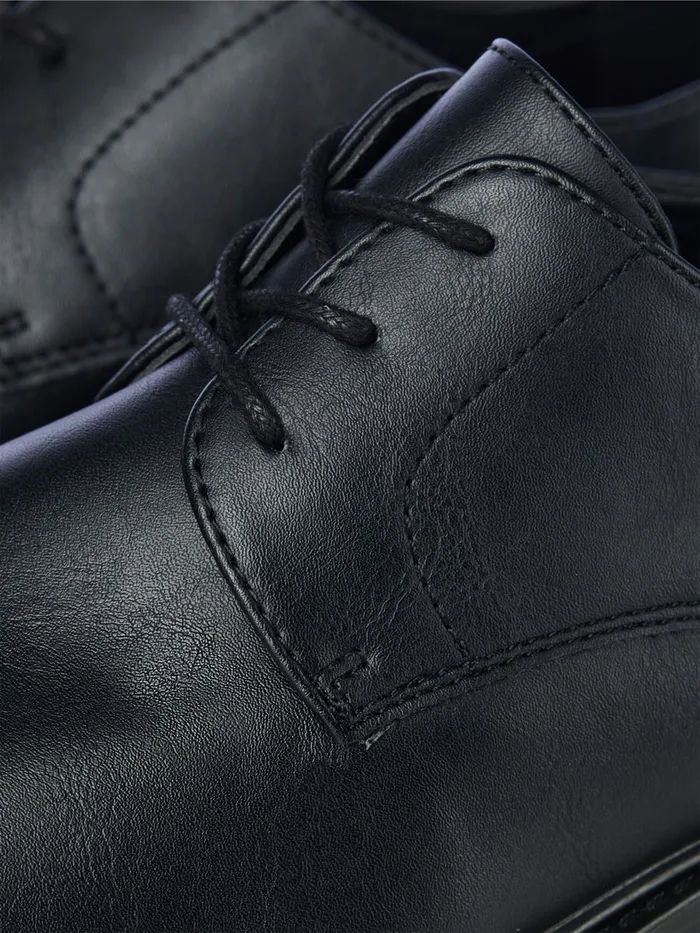 Dress Shoes JACK and JONES Mens FAUX LEATHER DRESS SHOES Black Anthracite Gift for Friend
