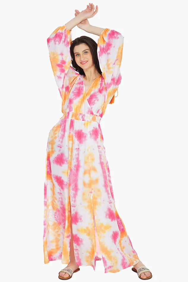 Dresses America and Beyond Women Sunrise Tie Dye Maxi Dress