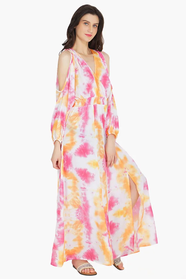 Dresses America and Beyond Women Sunrise Tie Dye Maxi Dress