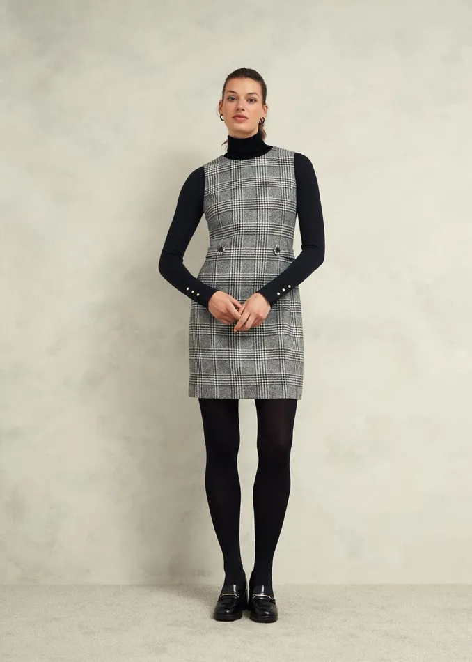 Dresses and Jumpsuits Women HOBBS Brea Wool Dress Black White