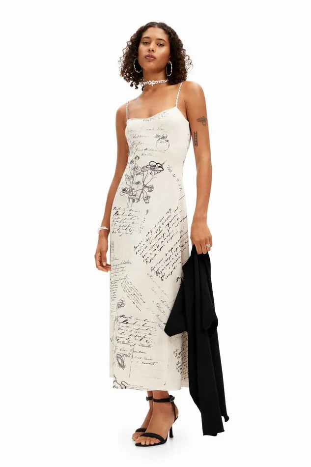Dresses And Jumpsuits Women Desigual Combined Midi Dress Materialfinishes