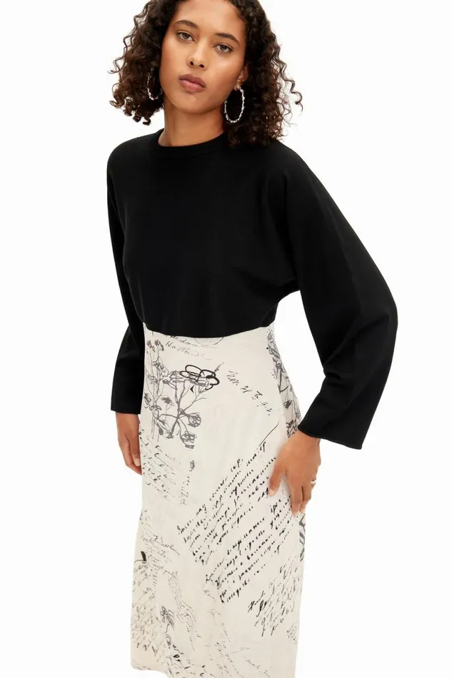 Dresses And Jumpsuits Women Desigual Combined Midi Dress Materialfinishes