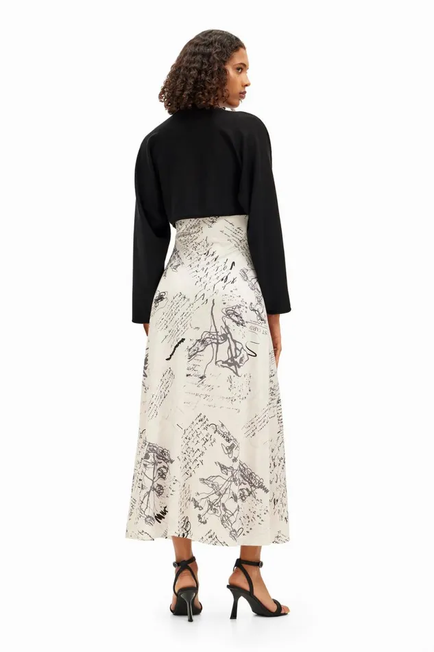 Dresses And Jumpsuits Women Desigual Combined Midi Dress Materialfinishes
