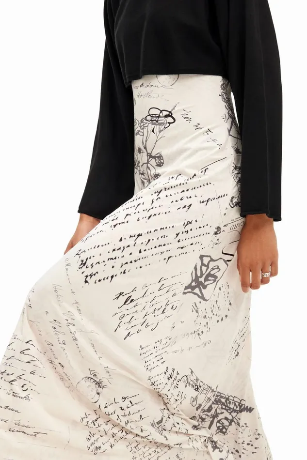 Dresses And Jumpsuits Women Desigual Combined Midi Dress Materialfinishes