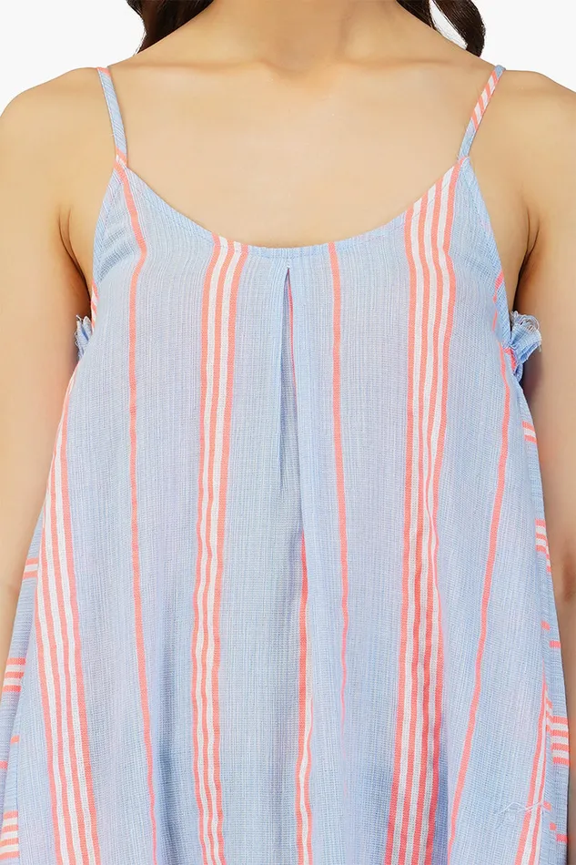 Dresses Ether Cotton Striped Maxi Dress America and Beyond Women
