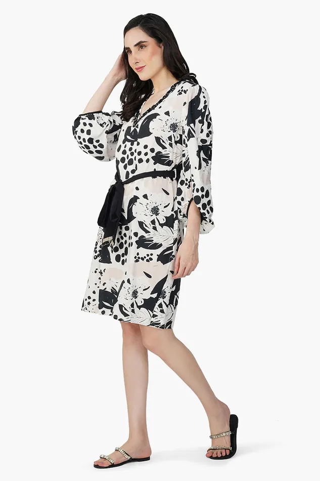 Dresses Garden Of Flower Printed Short Dress America and Beyond Women