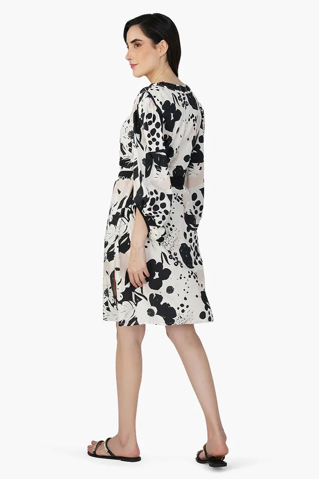 Dresses Garden Of Flower Printed Short Dress America and Beyond Women