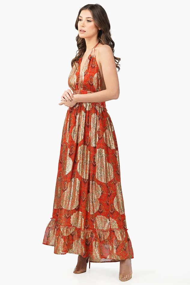 Dresses Omnia Halter Dress with Tiers 8211 America and Beyond Women