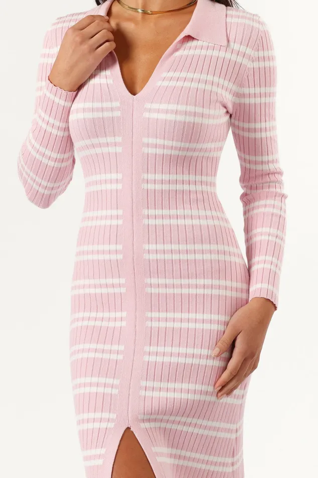 Dresses Petal and Pup Women Eliana Long Sleeve Midi Dress Pink