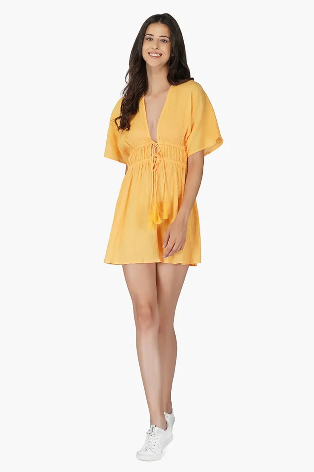 Dresses Women America and Beyond Amber Cotton Crepe Short Dress