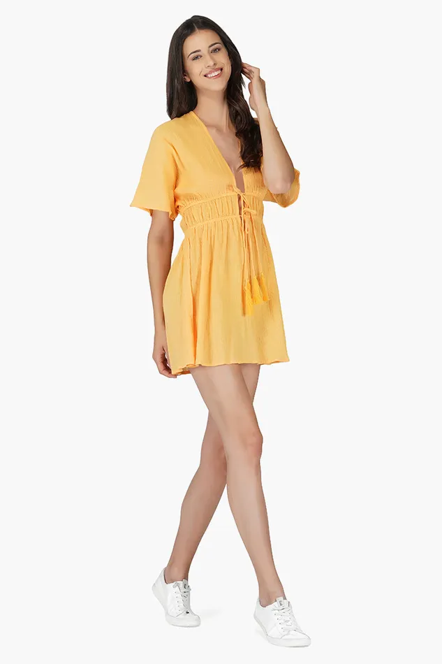 Dresses Women America and Beyond Amber Cotton Crepe Short Dress
