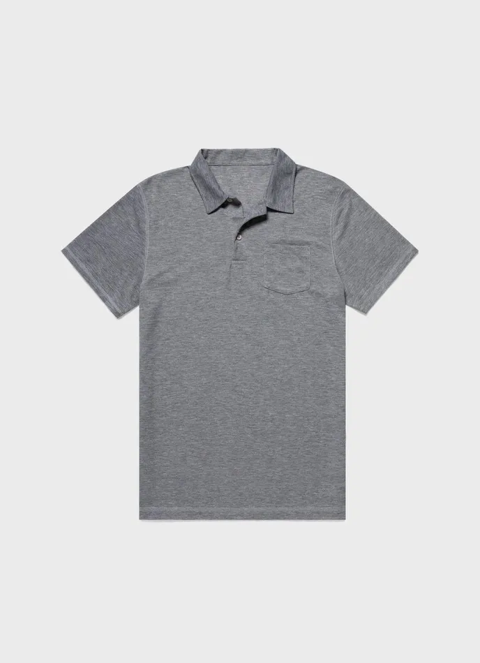 DriRelease Active Polo Shirt Grey Melange Men SUNSPEL Activewear