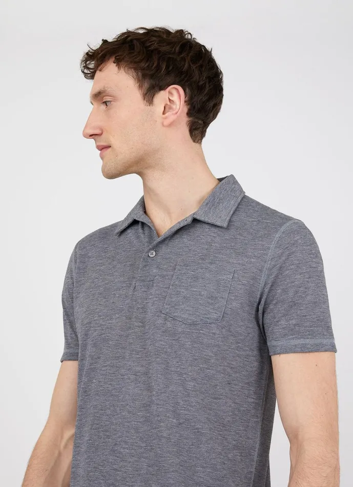 DriRelease Active Polo Shirt Grey Melange Men SUNSPEL Activewear
