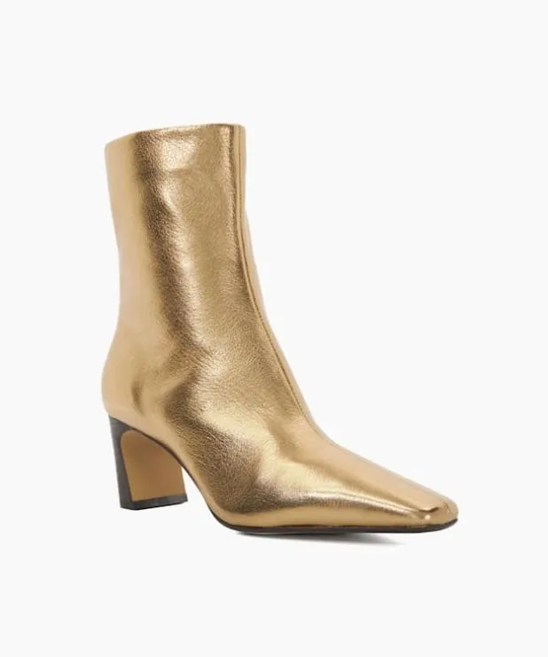 Dune London Ankle Boots Women Pointed Toe Heel Ankle Boots Metallic