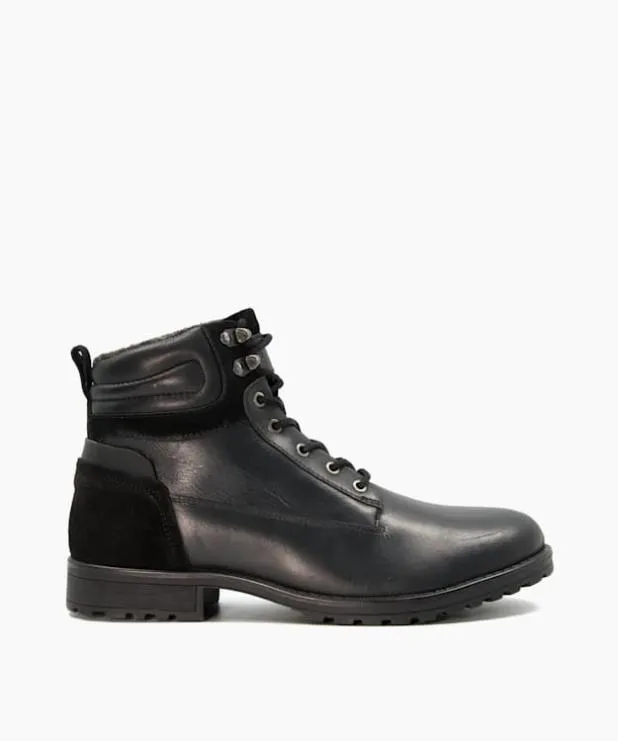 Dune London Black Boots Men LaceUp Boots Black