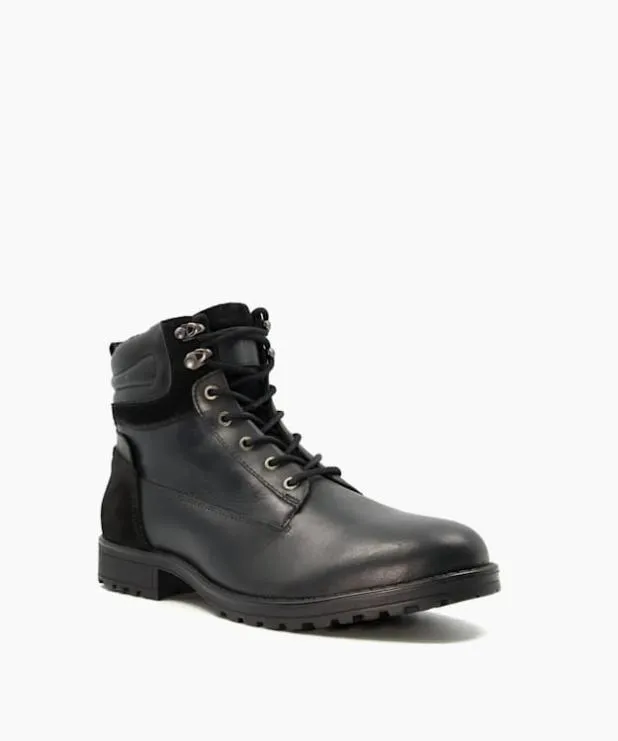 Dune London Black Boots Men LaceUp Boots Black