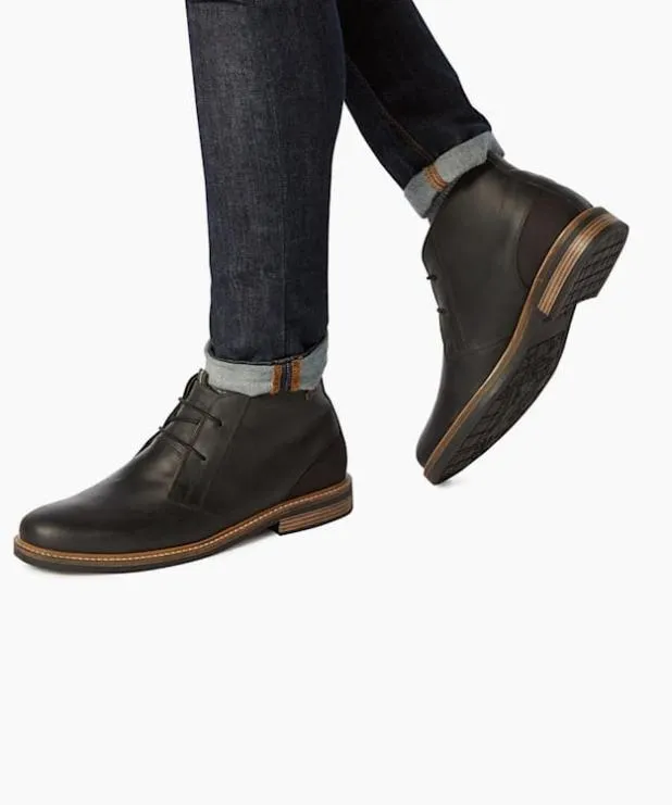 Dune London Black Boots Men Lace Up Chukka Boots Black