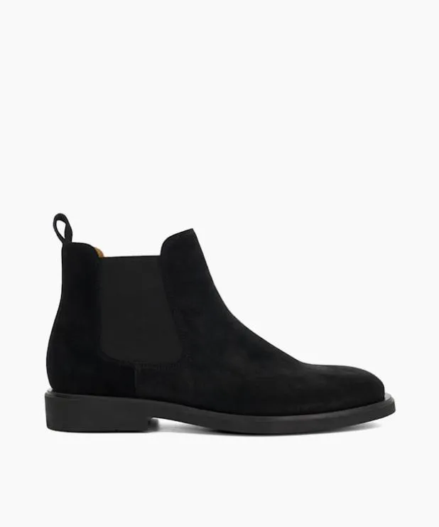 Dune London Black Boots Men Signature Slip On Boots Black