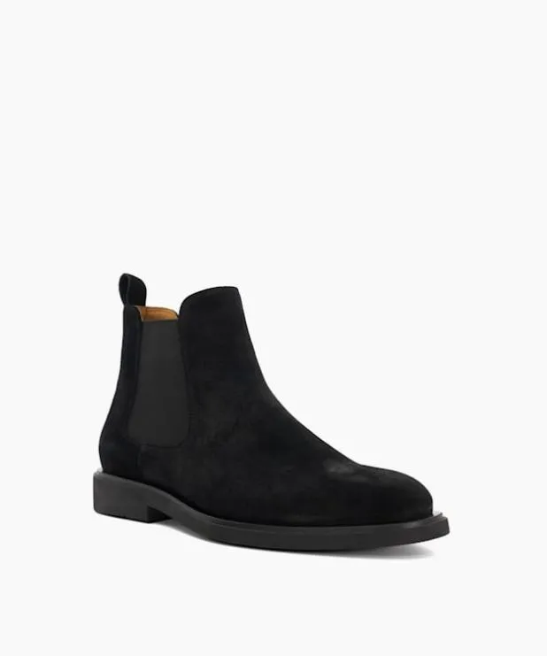 Dune London Black Boots Men Signature Slip On Boots Black