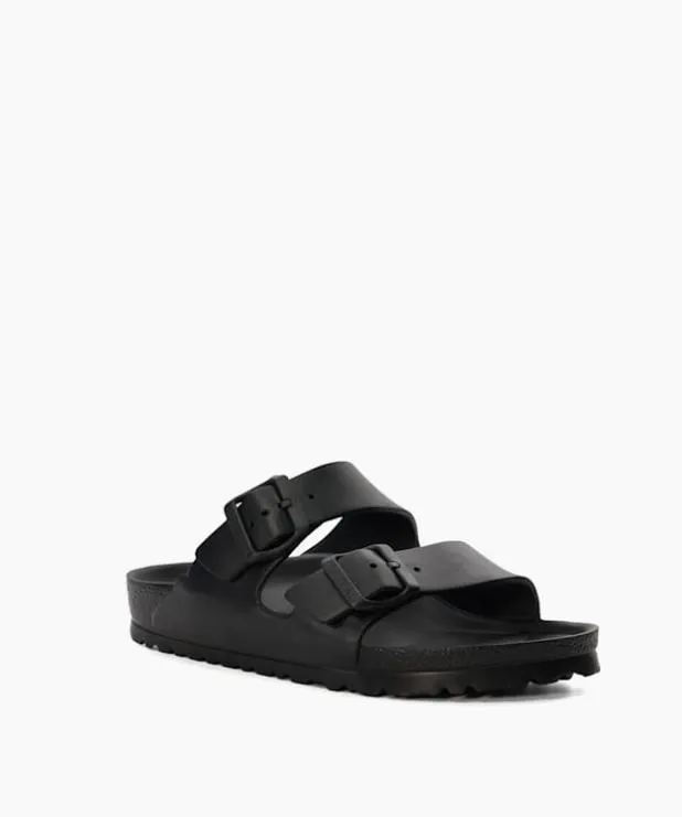Dune London Black Sandals Women Casual DoubleStrap Sliders Black