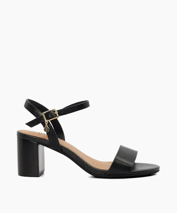 Dune London Black Sandals Women Wide Fit Block Heeled Sandals Black