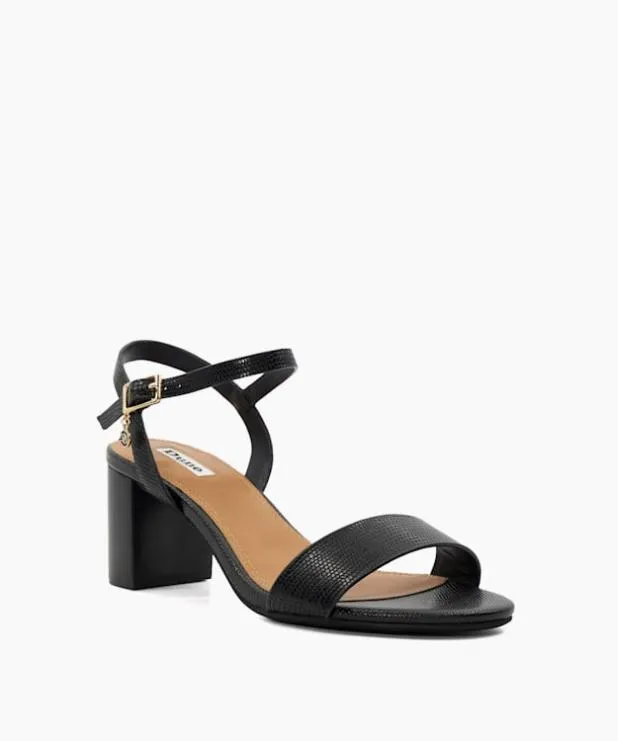 Dune London Black Sandals Women Wide Fit Block Heeled Sandals Black
