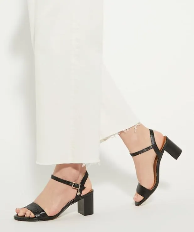 Dune London Black Sandals Women Wide Fit Block Heeled Sandals Black