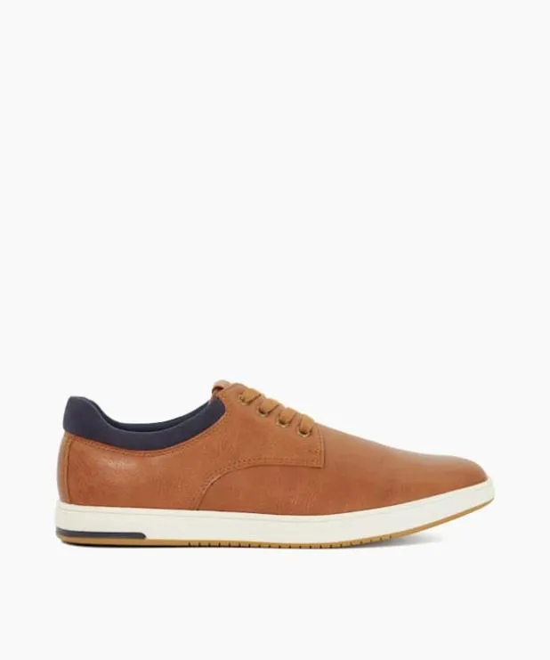 Dune London Brown Shoes Men LaceUp Trainers Brown