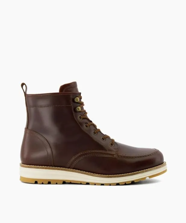 Dune London Casual Boots Men Leather Hiker Boots Brown