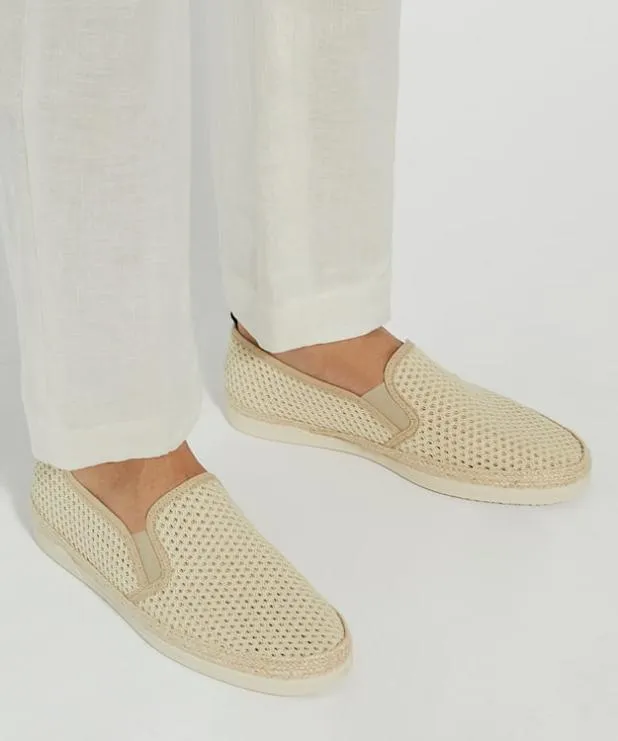 Dune London Casual Shoes Men Perforated Casual Espadrilles Neutral