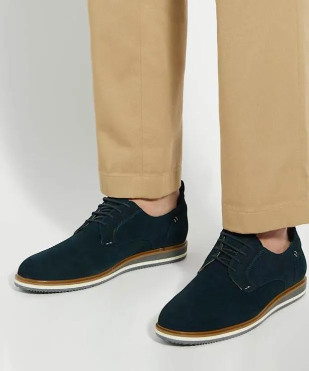 Dune London Casual Shoes Men Wedge Sole Lace Up Shoes Blue