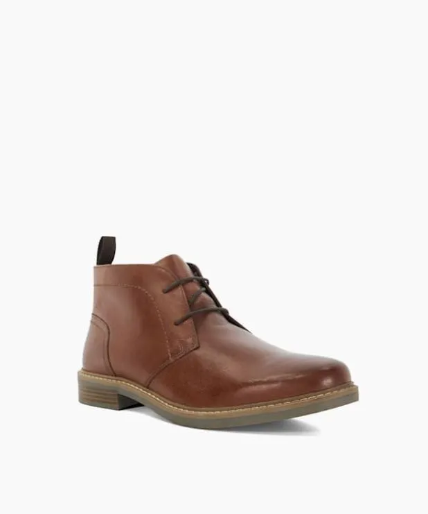 Dune London Chukka Boots Men Brown Leather Boots Brown