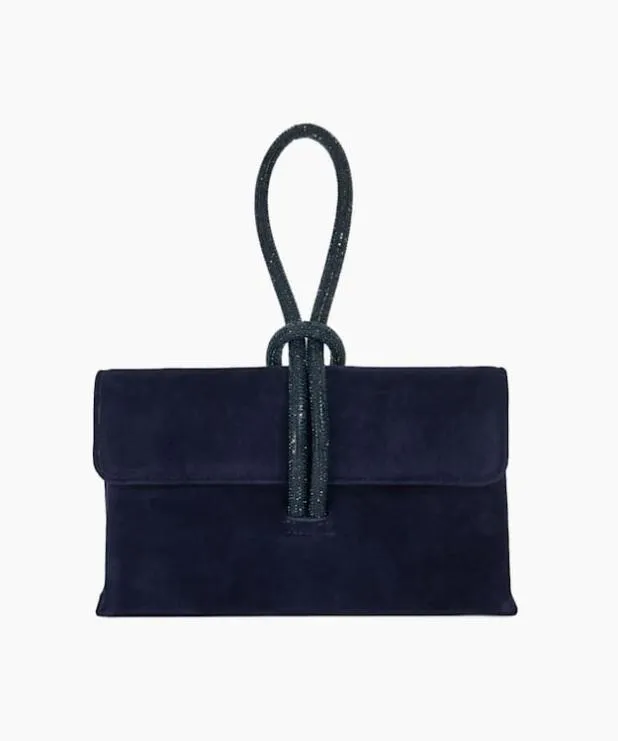 Dune London Clutch Bags Women DiamanteLoopHandle Grab Bag Blue