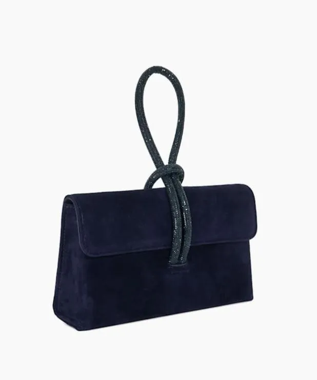 Dune London Clutch Bags Women DiamanteLoopHandle Grab Bag Blue