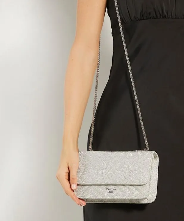 Dune London Handbags Women Quilted Chain Handle Shoulder Bag Metallic